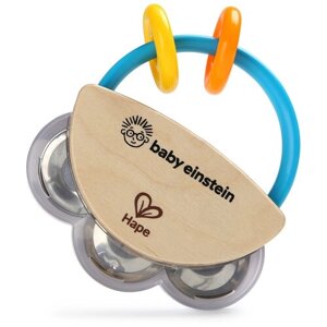 Музыкальная игрушка HAPE 2в1: бубен и погремушка для малышей 12011_HP