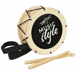 Музыкальный инструмент детский игрушечный барабан деревянный Мега Тойс Music Style