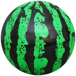 Мяч детский «Арбуз», диаметр 22 см, вес 60 г, цвет зеленый, черный
