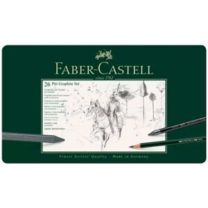 Набор чернографитных (простых) карандашей Faber-Castell Pitt Graphite, 26 предметов (112974)