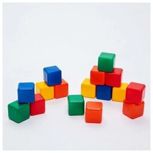 Набор цветных кубиков, 16 штук, 4 х 4 см