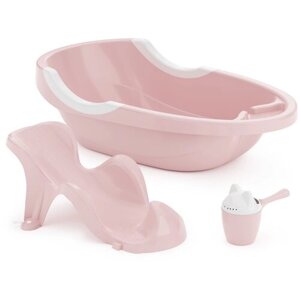 Набор для купания Альтернатива (ванна+горка+ковш) Розовый