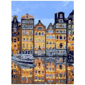 Набор для творчества LORI Алмазная мозаика Тихий Амстердам частичное заполнение 30*40 см