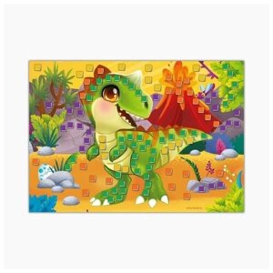 Набор для творчества. Мягкая мозаика А4 «Динозавр в джунглях»