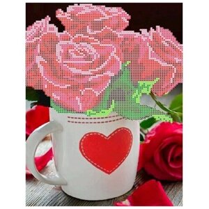 Набор для вышивания бисером Каролинка "Розы для любимой"