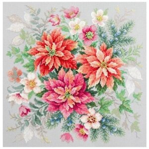 Набор для вышивания Чудесная игла "Магия цветов. Пуансеттия", 30x30 см