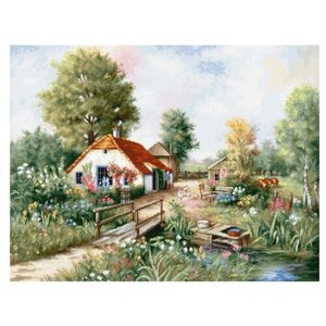 Набор для вышивания «Деревенский пейзаж», 46x35 см, Luca-S