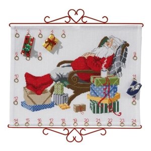 Набор для вышивания, календарь Рождественский календарь 50 х 39 см PERMIN 34-2621