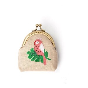 Набор для вышивания кошелька Розовый попугай 9 х 8 см XIU Crafts 2860413