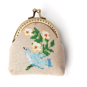 Набор для вышивания кошелька Синяя птица счастья 9 х 8 см XIU Crafts 2860414