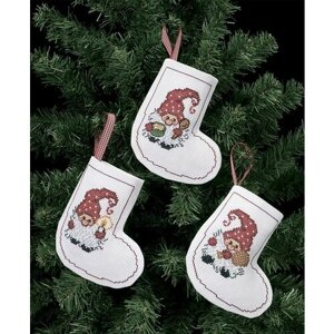 Набор для вышивания сапожка для подарков Рождественские носки 11 x 12 см PERMIN 21-7240