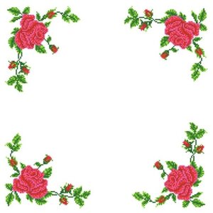 Набор для вышивки салфетки "Розы"цена производителя) Каролинка 45х45см