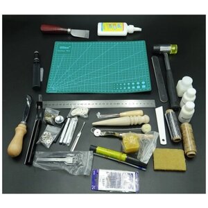 Набор инструментов для работы с кожей 30 предметов