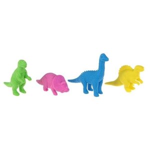 Набор ластиков фигурных 4 штуки микс Динозавры в пакете на зип-молнии (штрихкод на штуке) 4359273