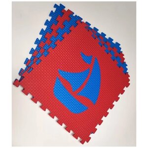 Набор "Моряк", мягкий пол EVA KIDS, 50Х50х1 см, красно-синий