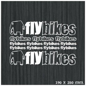 Набор наклеек на велосипед "FLYBIKES 1", красный