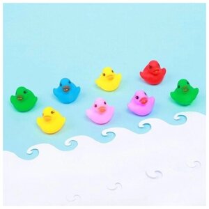Набор резиновых игрушек для игры в ванной «Утята», 8 шт, цвета сюрприз