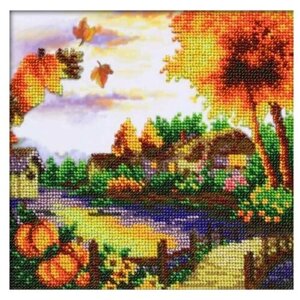 Набор вышивки бисером «Осенний пейзаж», 20x20 см, Паутинка