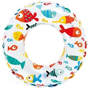 Надувной круг для плавания Lively Print, 61 см, INTEX (от 3 до 6 лет, цвета в ассортименте) (59241NP)