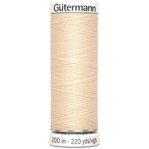 Нить Gutermann Sew-all 748277 для всех материалов, 200 м, 100% полиэстер (005 кремовый), 5 шт