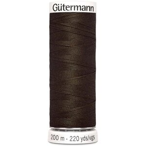 Нить Gutermann Sew-all 748277 для всех материалов, 200 м, 100% полиэстер (021 серо-коричневый), 5 шт