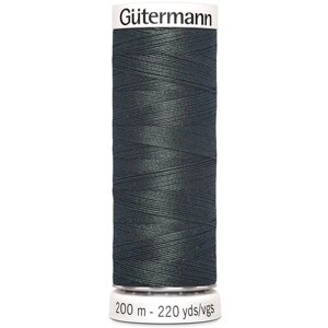 Нить Gutermann Sew-all 748277 для всех материалов, 200 м, 100% полиэстер (141 антрацитовый), 5 шт
