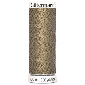 Нить Gutermann Sew-all 748277 для всех материалов, 200 м, 100% полиэстер (208 пастельно-ореховый), 5 шт