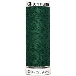 Нить Gutermann Sew-all 748277 для всех материалов, 200 м, 100% полиэстер (340 зелёный трилистник), 5 шт