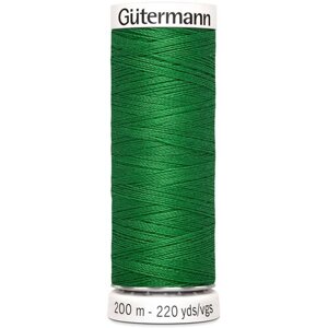 Нить Gutermann Sew-all 748277 для всех материалов, 200 м, 100% полиэстер (396 ярко-зелёный), 5 шт