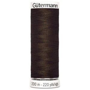 Нить Gutermann Sew-all 748277 для всех материалов, 200 м, 100% полиэстер (406 шоколад), 5 шт