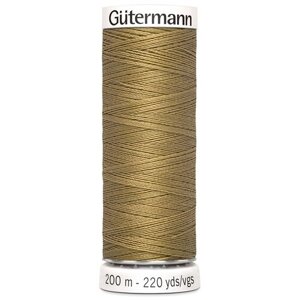 Нить Gutermann Sew-all 748277 для всех материалов, 200 м, 100% полиэстер (453 золотисто-бежевый), 5 шт