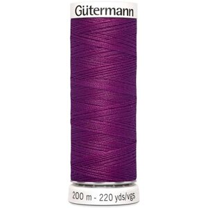 Нить Gutermann Sew-all 748277 для всех материалов, 200 м, 100% полиэстер (718 фиолетовая фуксия), 5 шт