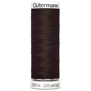 Нить Gutermann Sew-all 748277 для всех материалов, 200 м, 100% полиэстер (769 средне-коричневый), 5 шт