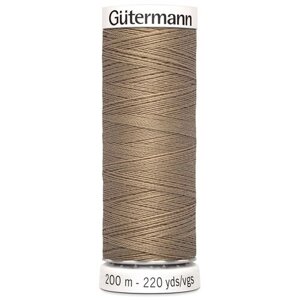 Нить Gutermann Sew-all 748277 для всех материалов, 200 м, 100% полиэстер (868 неотбеленный шелк), 5 шт