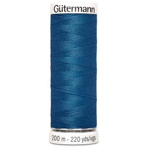 Нить Gutermann Sew-all 748277 для всех материалов, 200 м, 100% полиэстер (966 светло-синяя бирюза), 5 шт