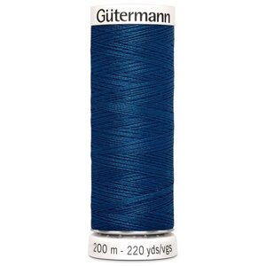 Нить Gutermann Sew-all 748277 для всех материалов, 200 м, 100% полиэстер (967 водная синь), 5 шт