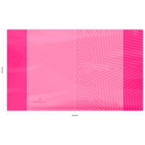 Обложка для дневников и тетрадей Greenwich Line "Neon Star", 210x350мм, 180мкм, розовый, ШК, 50шт. (310781)