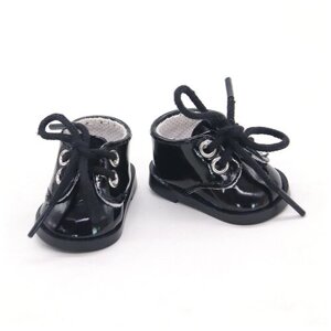 Обувь для кукол, Ботинки на шнурках 5 см для Paola Reina 32 см, Berjuan 35 см, Vidal Rojas 35 см и др, черные