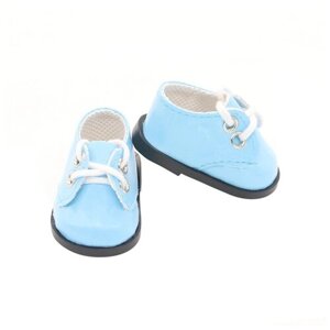 Обувь для кукол, Ботинки на шнурках 5 см для Paola Reina 32 см, Berjuan 35 см, Vidal Rojas 35 см и др, светло-голубые
