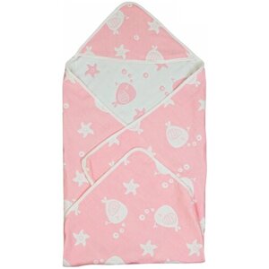 Одеяло-конверт для новорожденного Рыбки, весеннее, розовое, 90х90 см, Baby Fox BF-BLNT-39