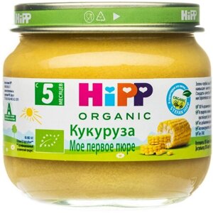 Органическое овощное пюре HiPP "Кукуруза, моё первое пюре", 80 гр. 1шт