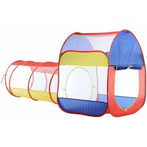 Палатка детская игровая 70 х 70 х 90 см с тоннелем 50 х 50 х 100 см Oubaoloon JY1715-4 в сумке