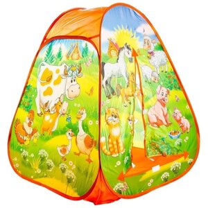 Палатка детская игровая (Веселая ферма), 81x91x81см, в сумке (GFA-FARM01-R0