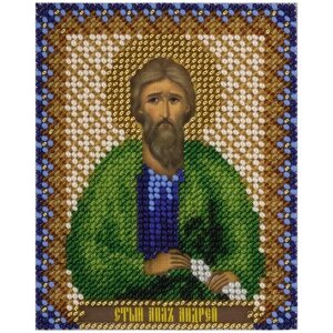 PANNA Набор для вышивания бисером и нитками Икона Святого апостола Андрея 8.5 x 10.5 см (ЦМ-1545)