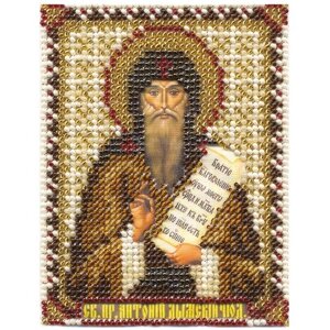 PANNA Набор для вышивания бисером Икона Преподобного Антония Дымского 8.5 x 10.5 см (CM-1401)