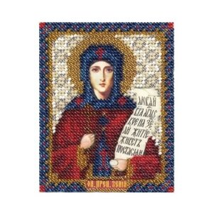 PANNA Набор для вышивания бисером Икона Преподобной Ксении 8.5 x 10.5 см (CM-1215)
