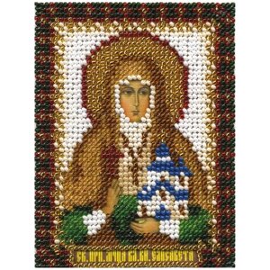 PANNA Набор для вышивания бисером Икона Преподобной мученицы Великой княгини Елизаветы 8.5 x 10.5 см (CM-1313)