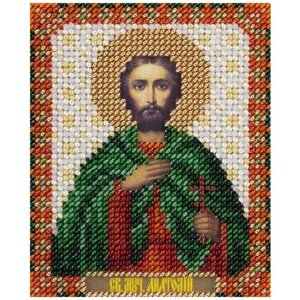 PANNA Набор для вышивания бисером Икона Святого мученика Анатолия Никейского 8.5 x 11 см (CM-1860)