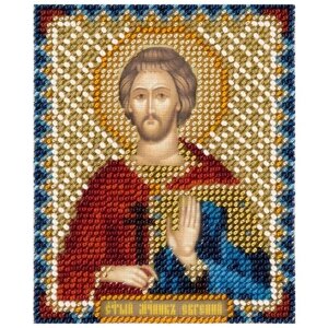 PANNA Набор для вышивания бисером Икона Святого Мученика Евгения Севастийского 8.5 x 11 см (CM-1875)