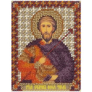 PANNA Набор для вышивания бисером Икона Святого Великомученика Феодора Тирона 8.5 x 10.5 см (CM-1482)